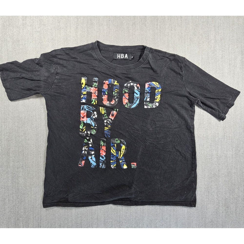 HBA Women's Black T-shirt‎ Short Sleeve Art Graphic P… - Gem